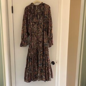 Free People Multicolor Floral Long Sleeve Dress